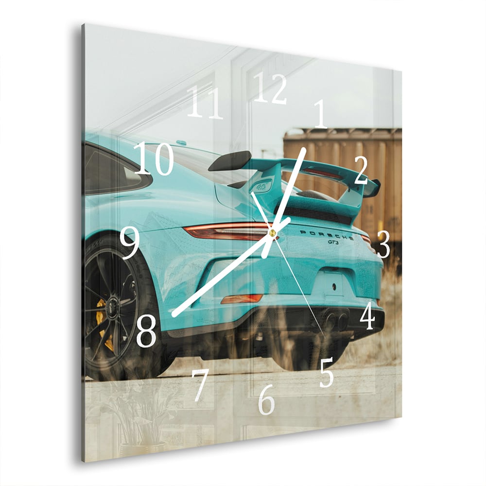 Wandklok 30x30 - Gehard Glas - Porsche GT3