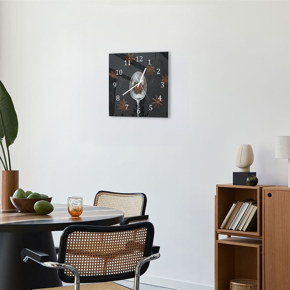Wandklok 30x30 - Gehard Glas - Steranijs op Lepel