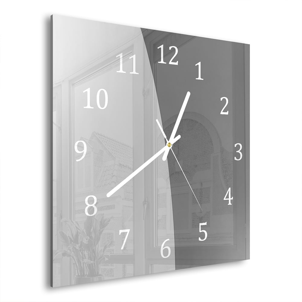 Wandklok 30x30 - Gehard Glas - Grijstinten