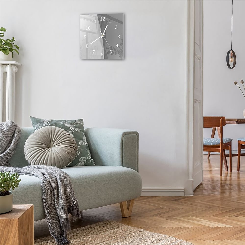 Wandklok 30x30 - Gehard Glas - Grijstinten