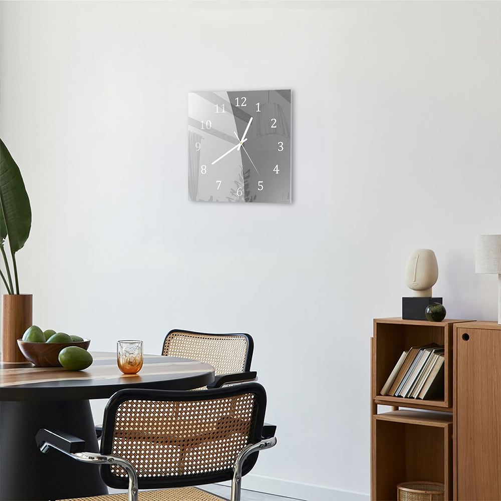 Wandklok 30x30 - Gehard Glas - Grijstinten