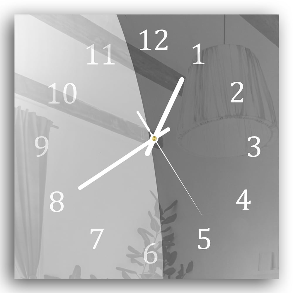 Wandklok 30x30 - Gehard Glas - Grijstinten