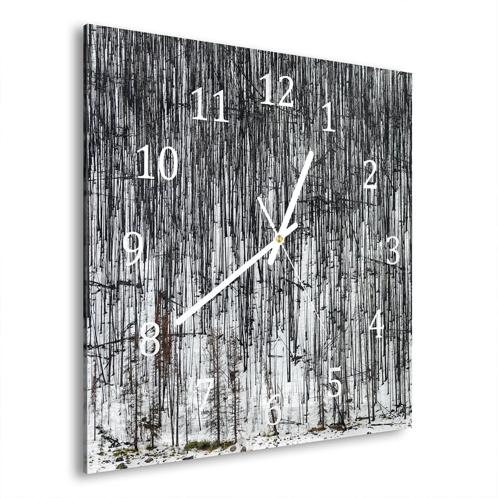 Wandklok 30x30 - Gehard Glas - Winters Woud