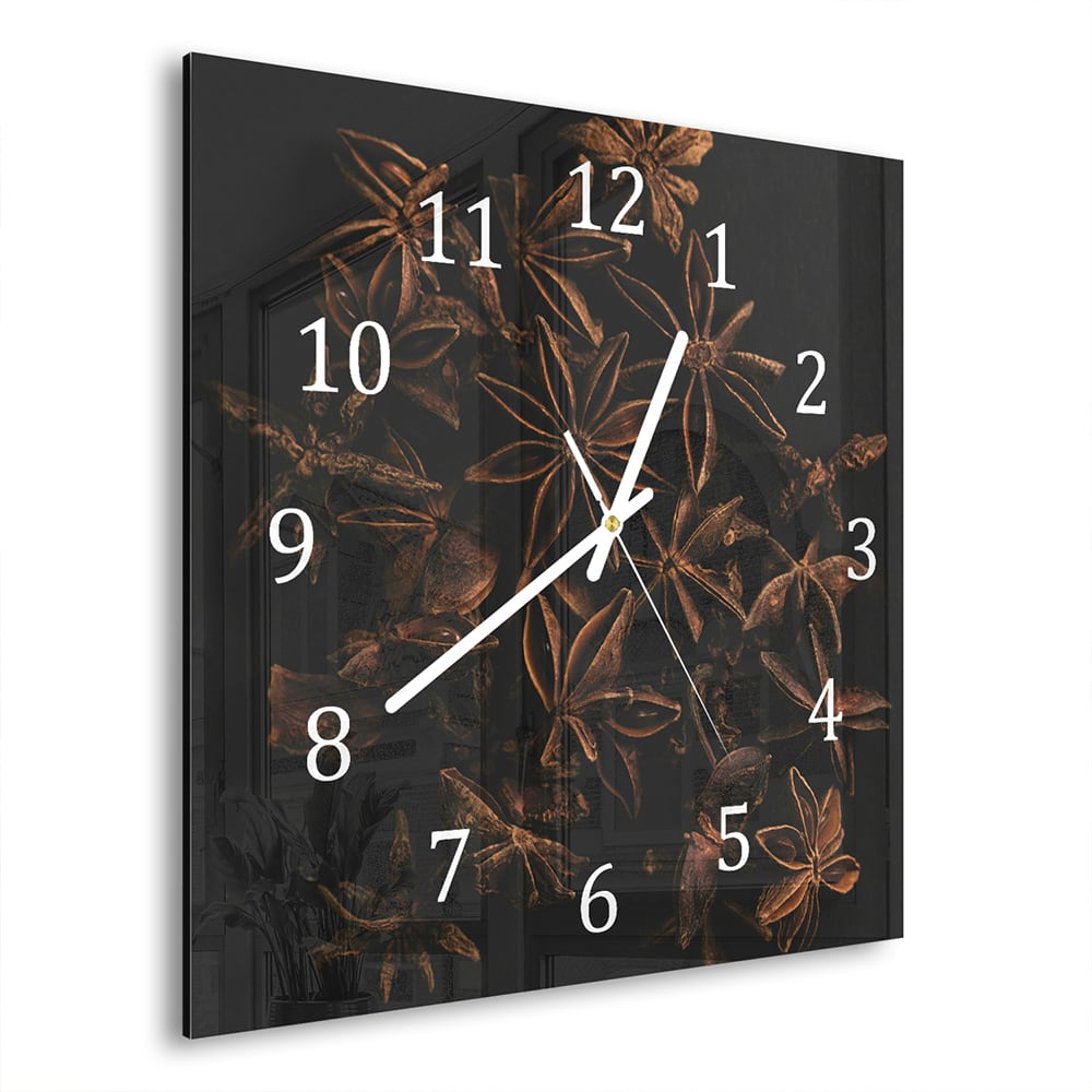 Wandklok Steranijs 30x30 cm gehard glas