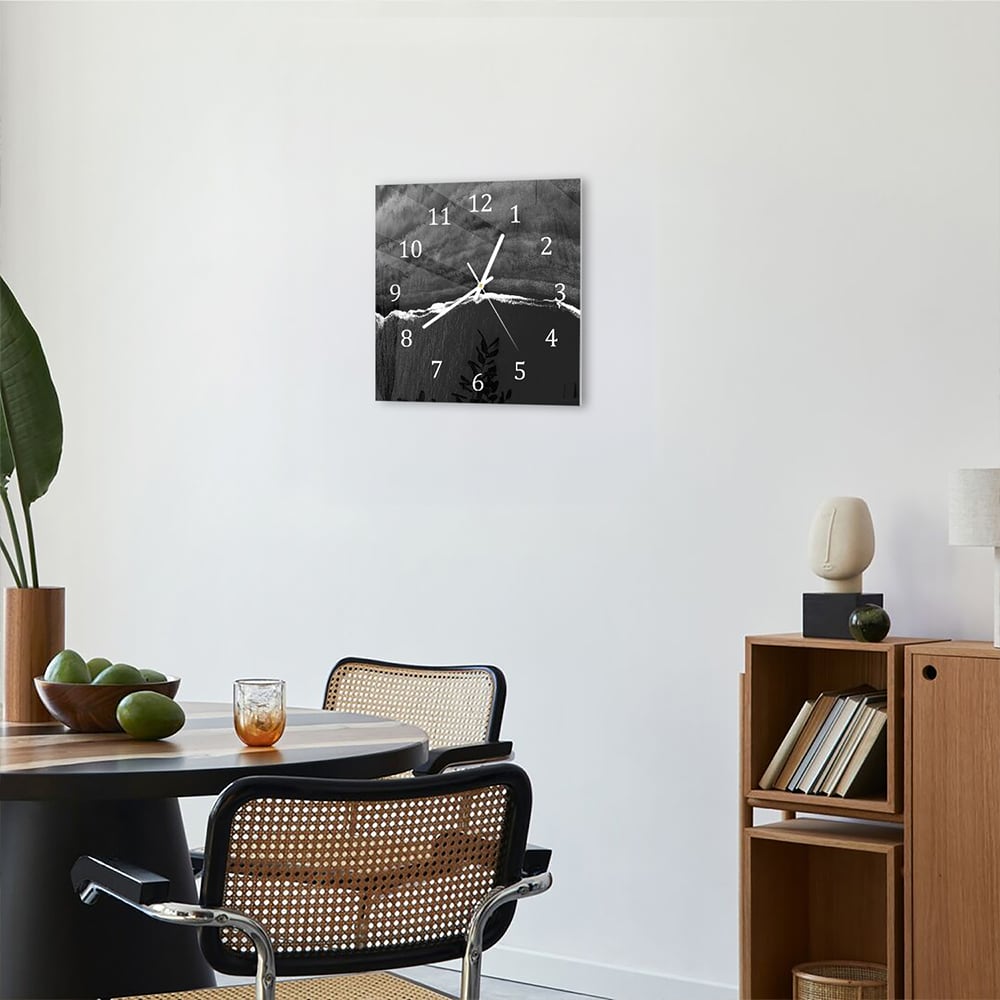 Wandklok 30x30 - Gehard Glas - Donker Strand