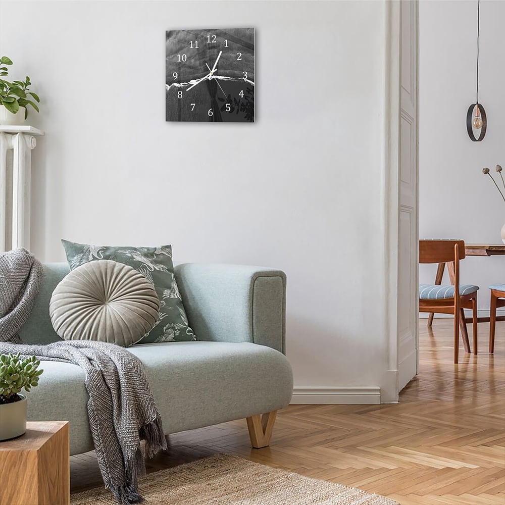 Wandklok 30x30 - Gehard Glas - Donker Strand