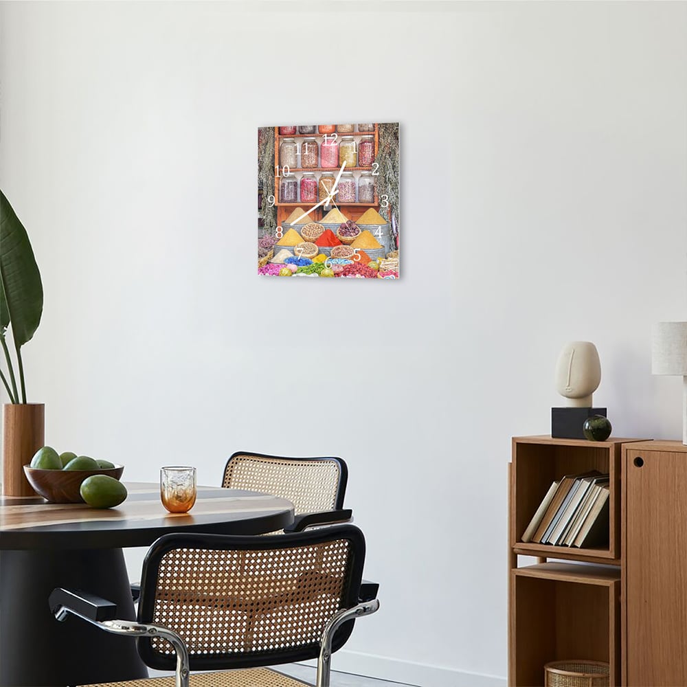 Wandklok 30x30 - Gehard Glas - Specerijenwinkel