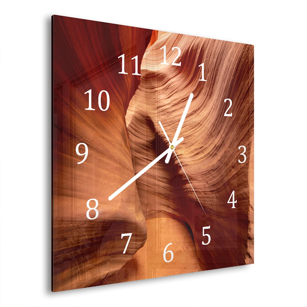 Wandklok 30x30 - Gehard Glas - Diep in de Antelope Canyon