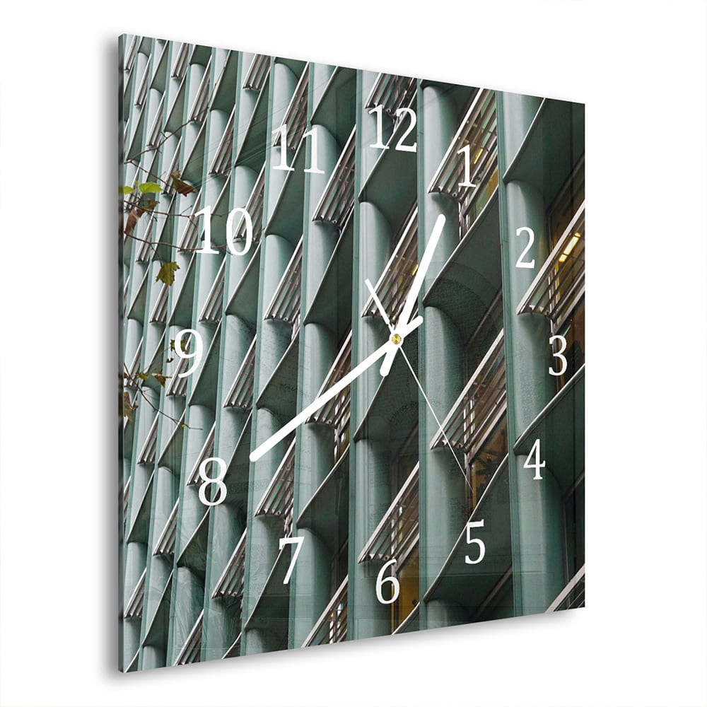 Wandklok 30x30 - Gehard Glas - Stedelijke architectuur