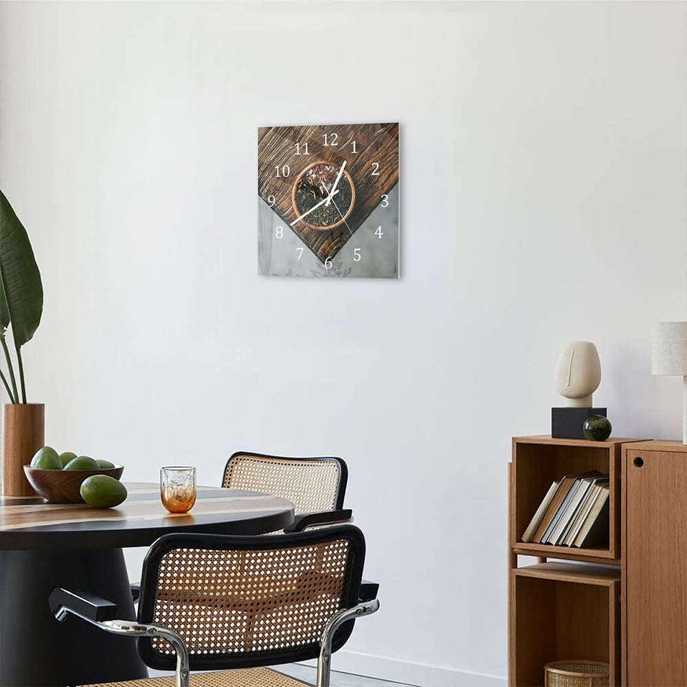 Wandklok 30x30 - Gehard Glas - Kunst van Kruiden