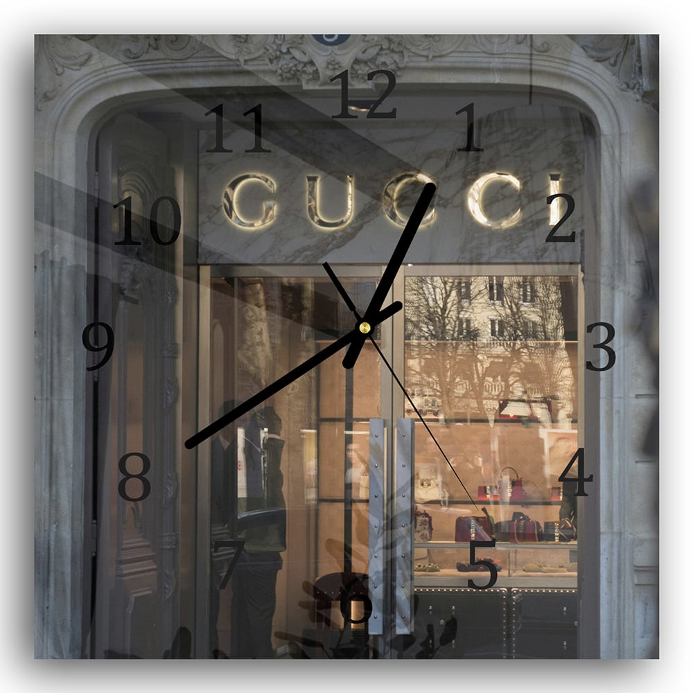 Wandklok 30x30 - Gehard Glas - Gucci Winkel