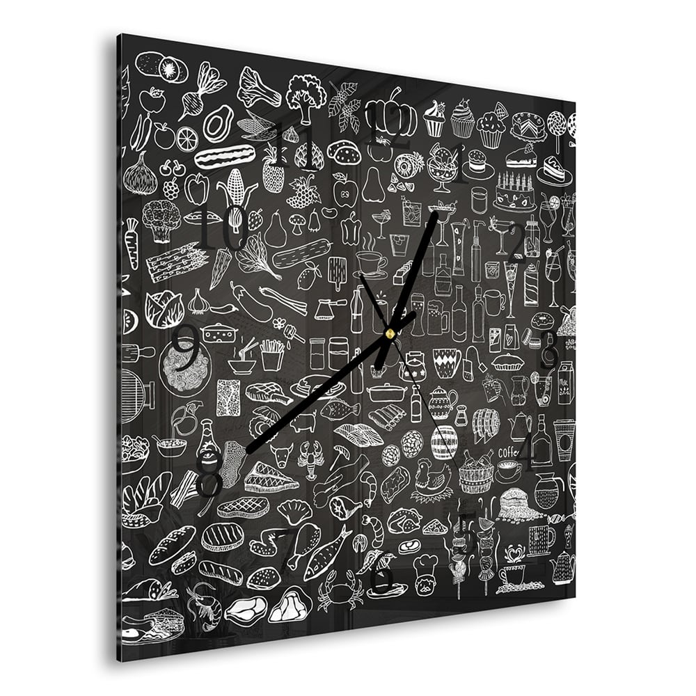 Wandklok 30x30 - Gehard Glas - Keukentekeningen