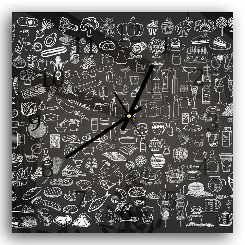 Wandklok 30x30 - Gehard Glas - Keukentekeningen