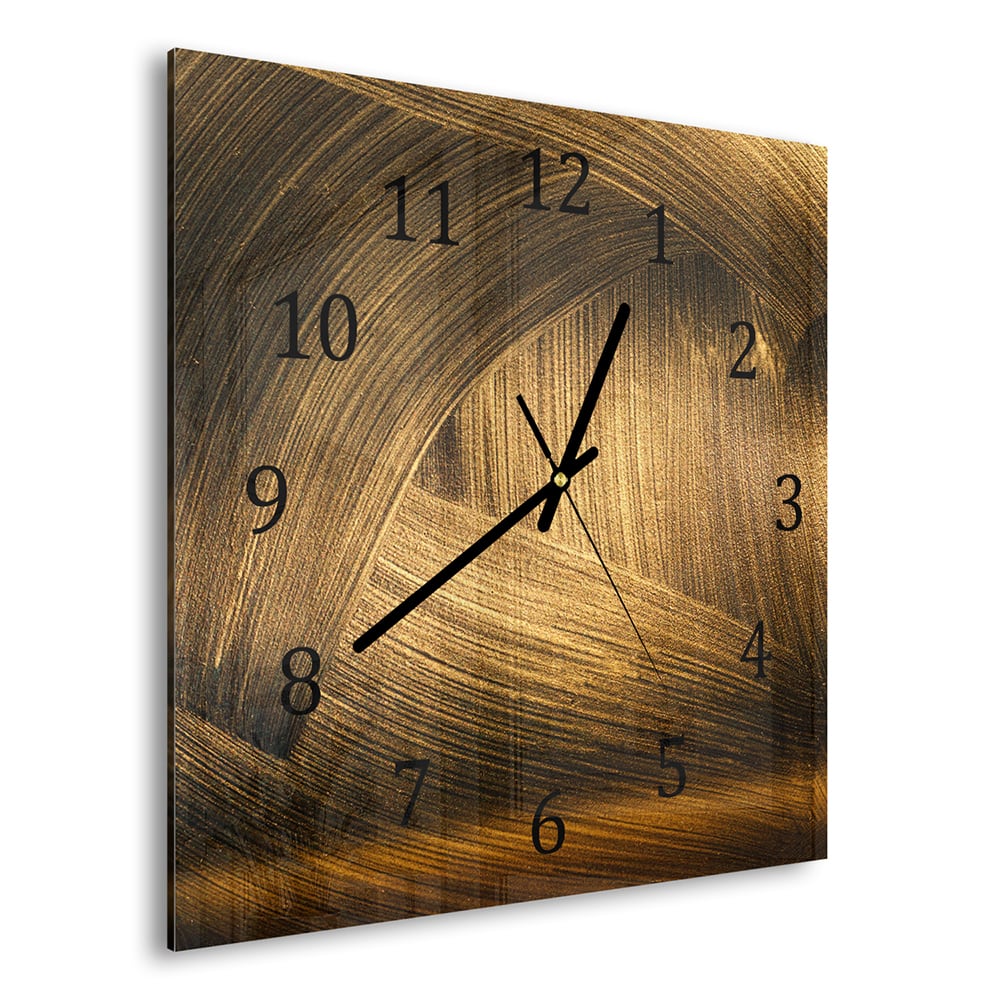 Wandklok 30x30 - Gehard Glas - Gouden Vegen