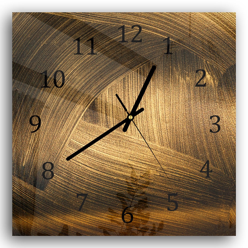 Wandklok 30x30 - Gehard Glas - Gouden Vegen