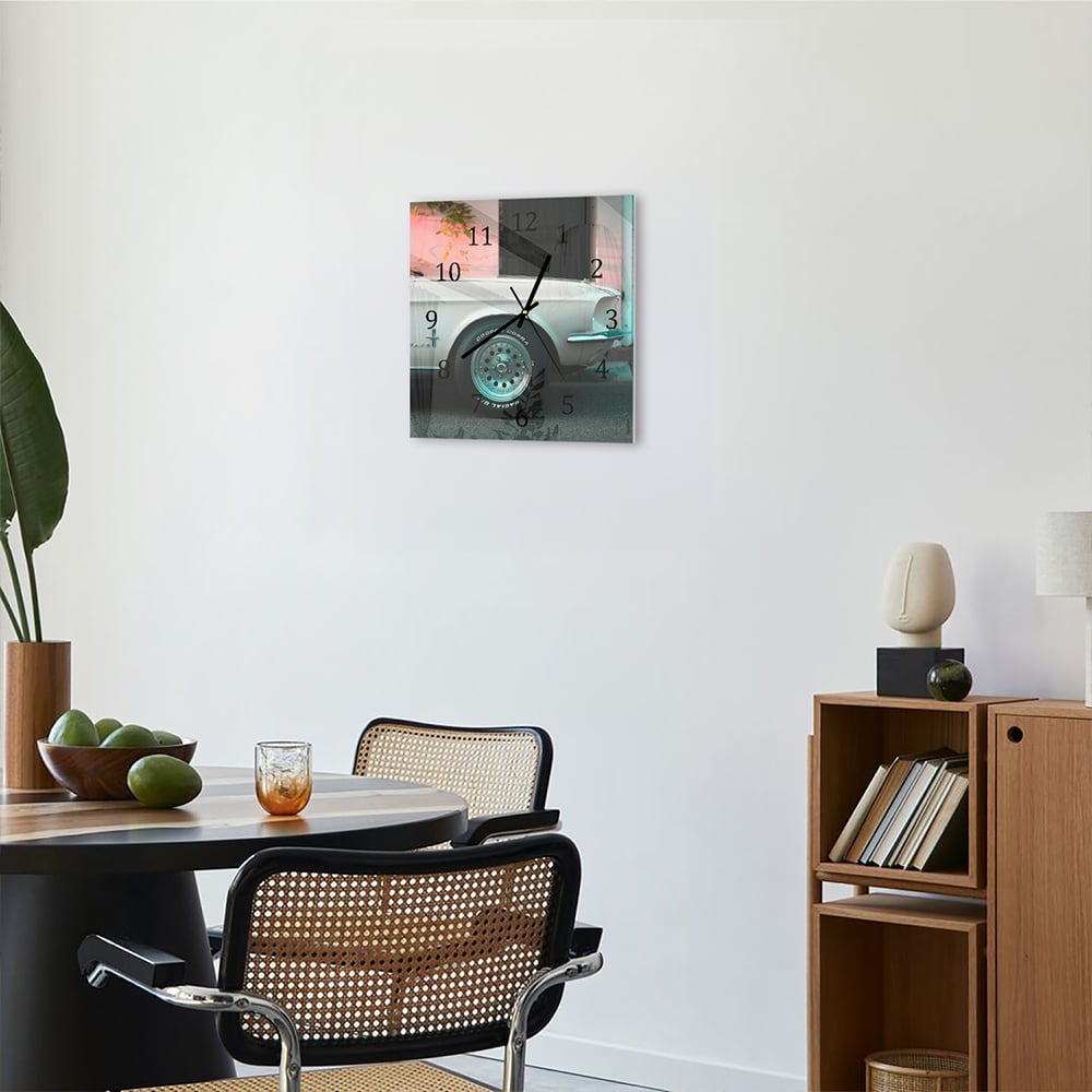 Wandklok 30x30 - Gehard Glas - Ford Mustang