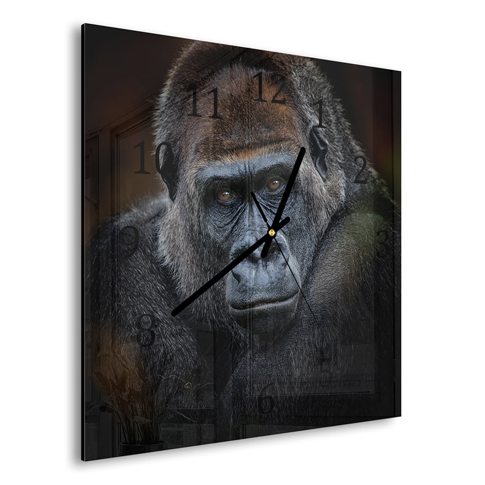 Wandklok 30x30 - Gehard Glas - Gorilla