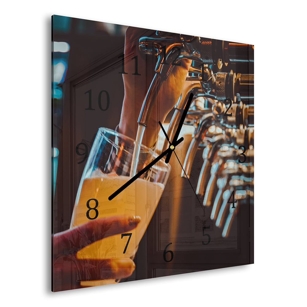 Wandklok 30x30 - Gehard Glas - Biertap