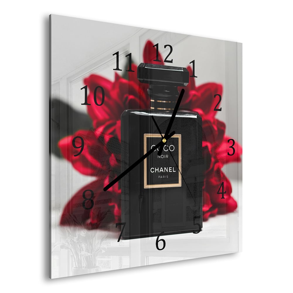 Wandklok 30x30 - Gehard Glas - Chanel Parfum