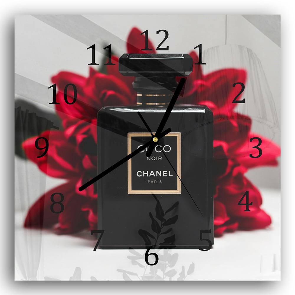 Wandklok 30x30 - Gehard Glas - Chanel Parfum