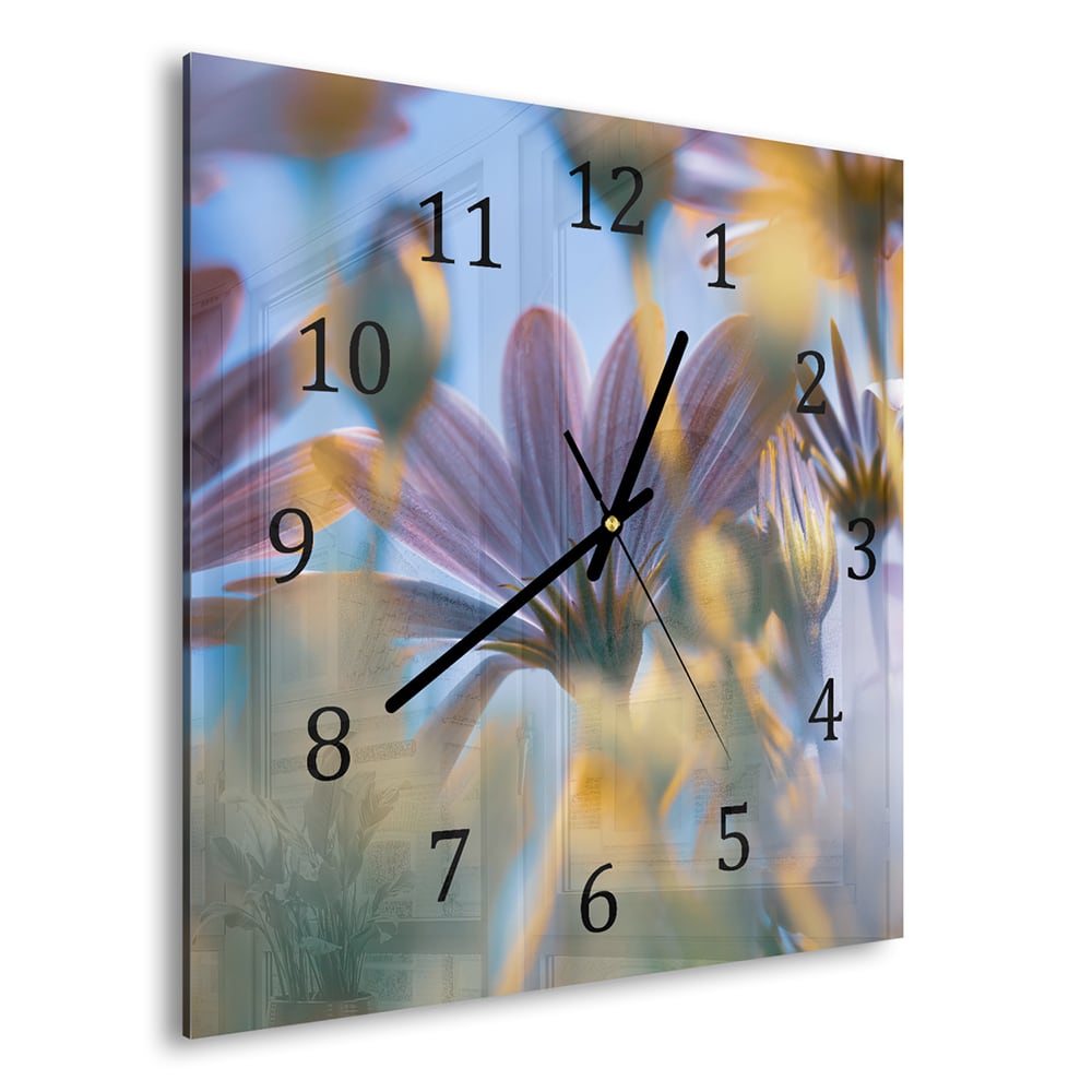 Wandklok 30x30 - Gehard Glas - Margriet Bloemen