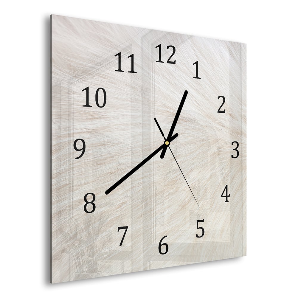 Wandklok 30x30 - Gehard Glas - Witte Vacht