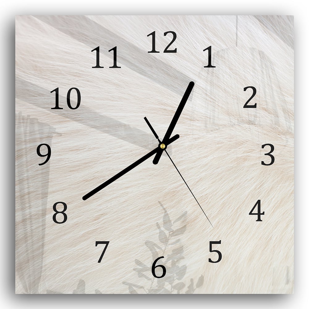 Wandklok 30x30 - Gehard Glas - Witte Vacht