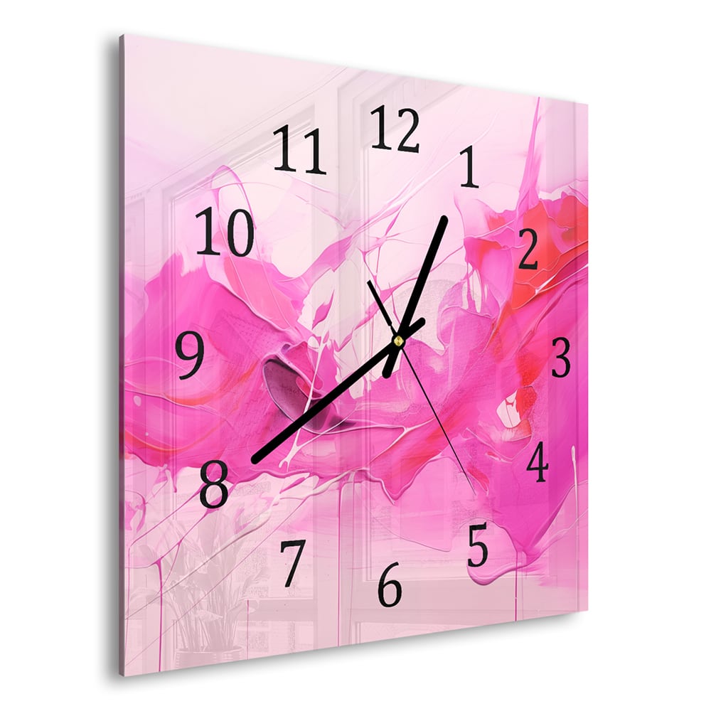 Wandklok 30x30 - Gehard Glas - Abstracte Verf Kunst
