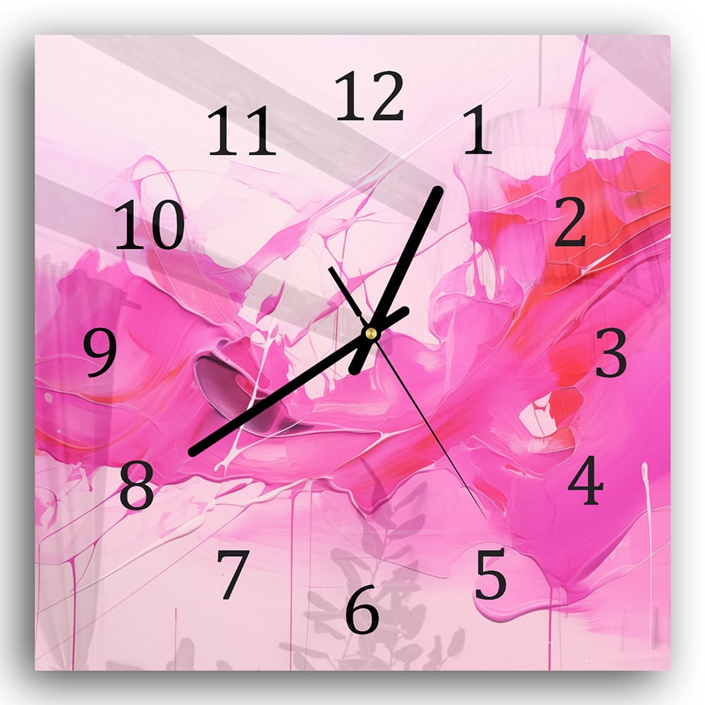 Wandklok 30x30 - Gehard Glas - Abstracte Verf Kunst