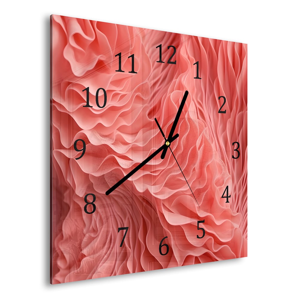 Wandklok 30x30 - Gehard Glas - Organische Texuur van Koraal