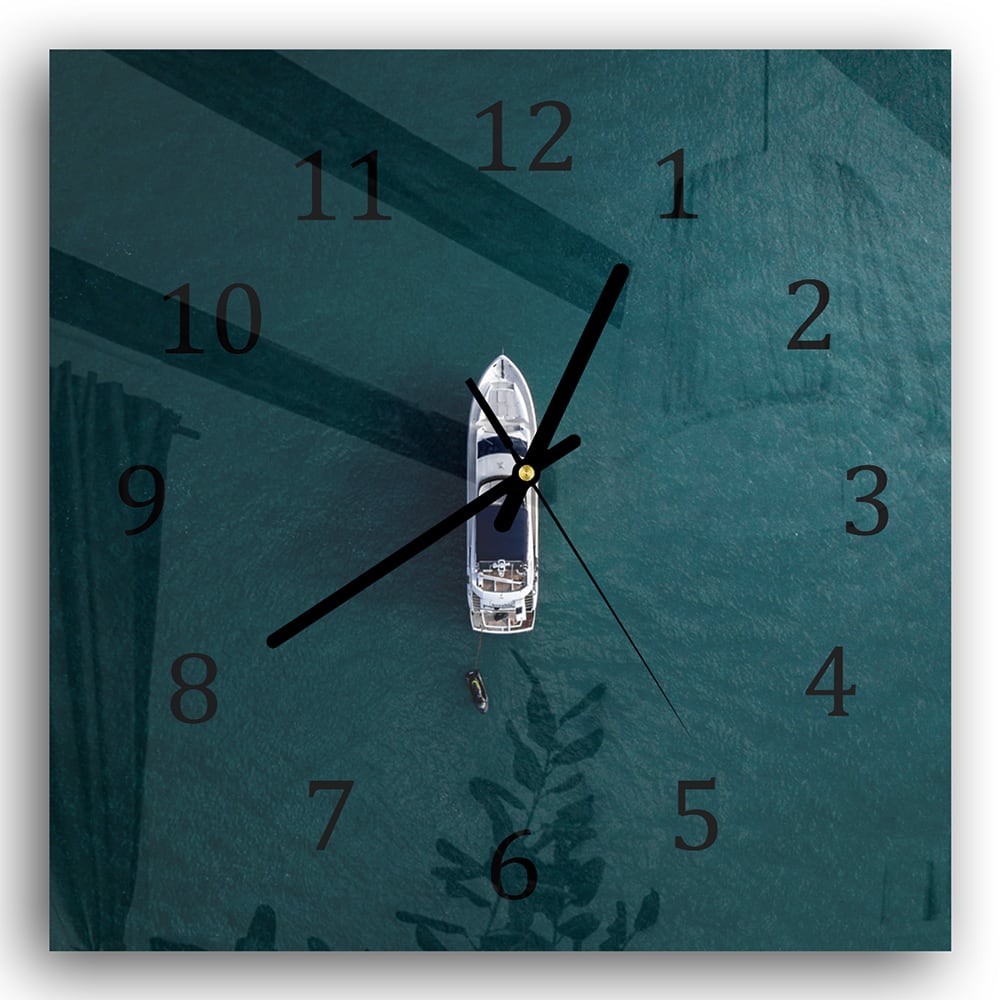 Wandklok 30x30 - Gehard Glas - Jacht in de Oceaan