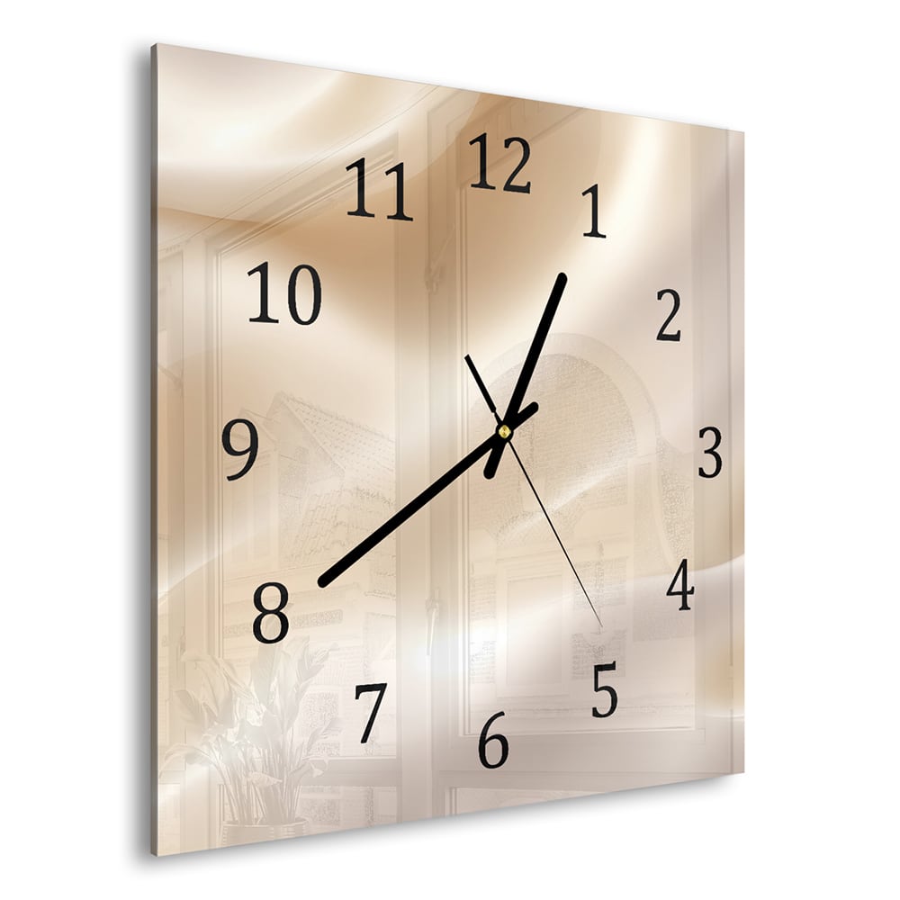 Wandklok 30x30 - Gehard Glas - Pastel Textuur