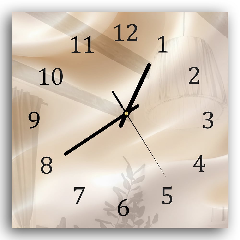 Wandklok 30x30 - Gehard Glas - Pastel Textuur