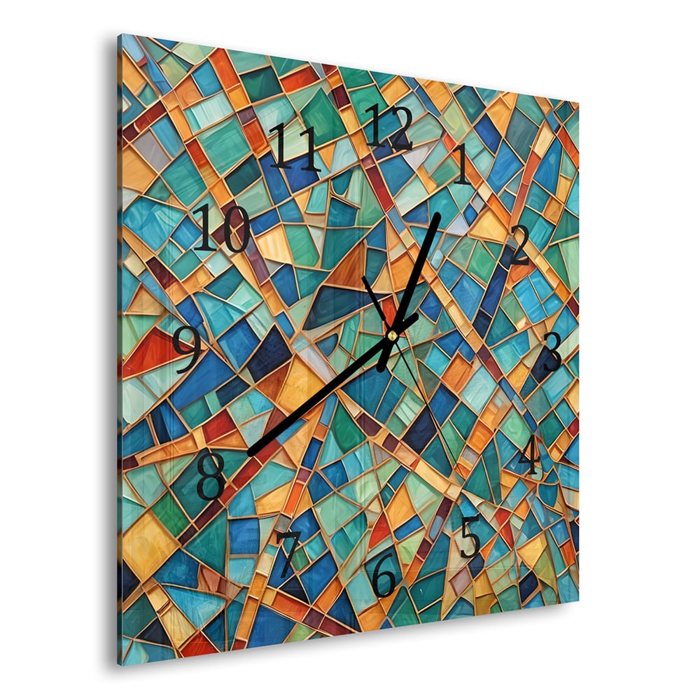 Wandklok 30x30 - Gehard Glas - MozaÃ¯ek Textuur