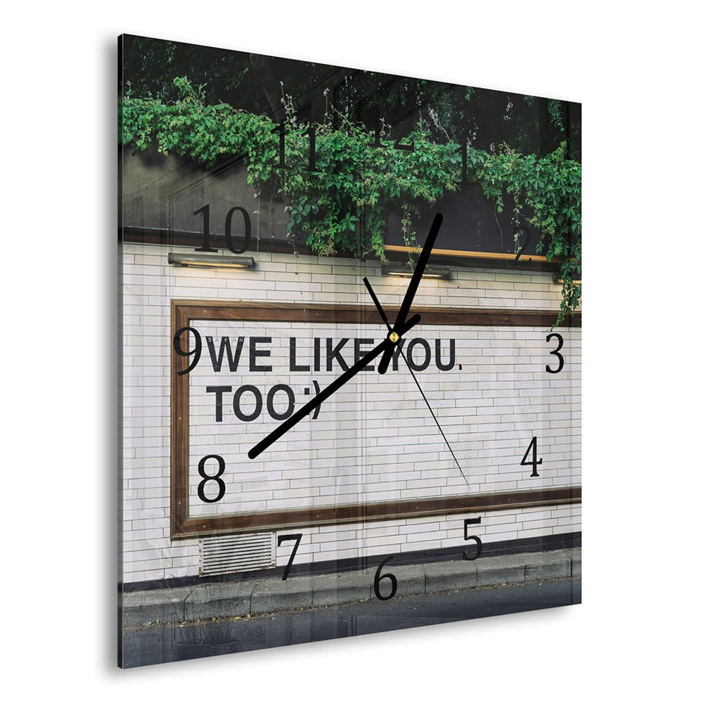 Wandklok 30x30 - Gehard Glas - We Like You To