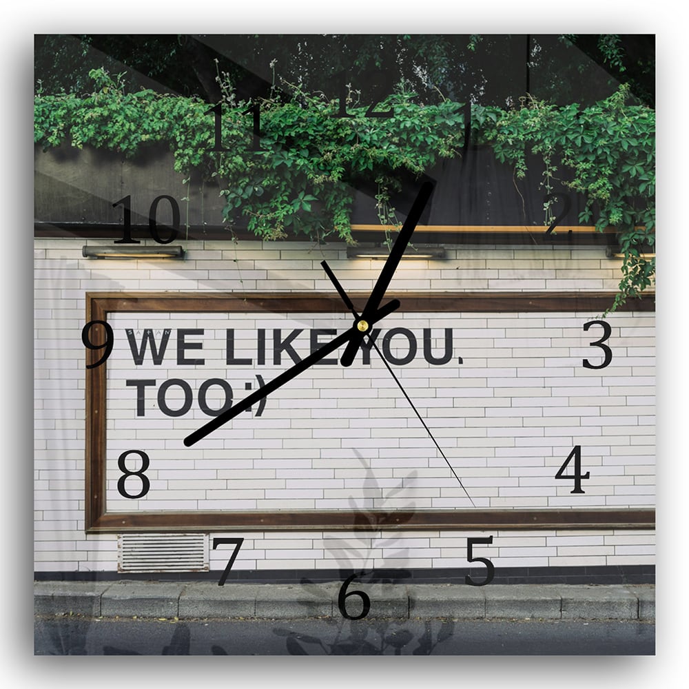 Wandklok 30x30 - Gehard Glas - We Like You To