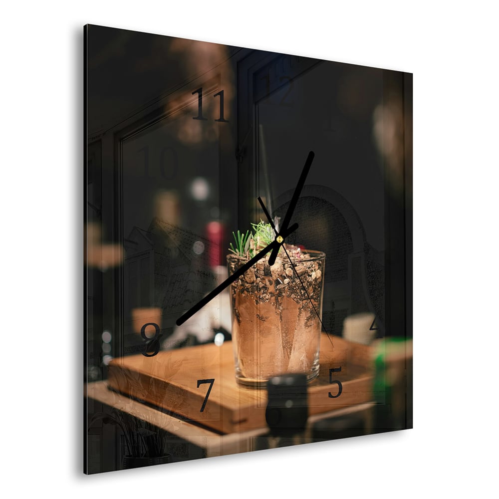 Wandklok 30x30 - Gehard Glas - Exotische Drank