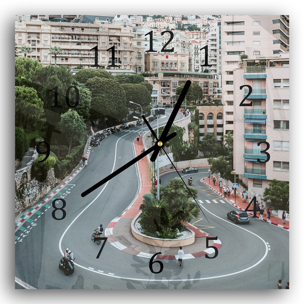 Wandklok 30x30 - Gehard Glas - Fairmont Hairpin