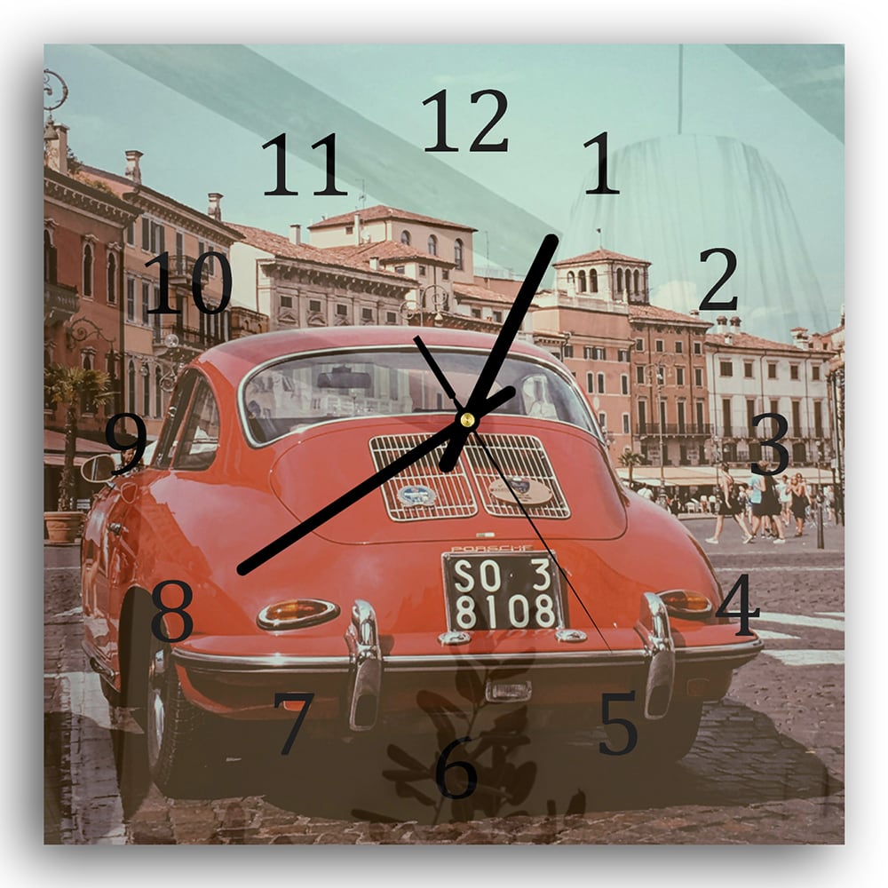 Wandklok 30x30 - Gehard Glas - Vintage Volkswagen