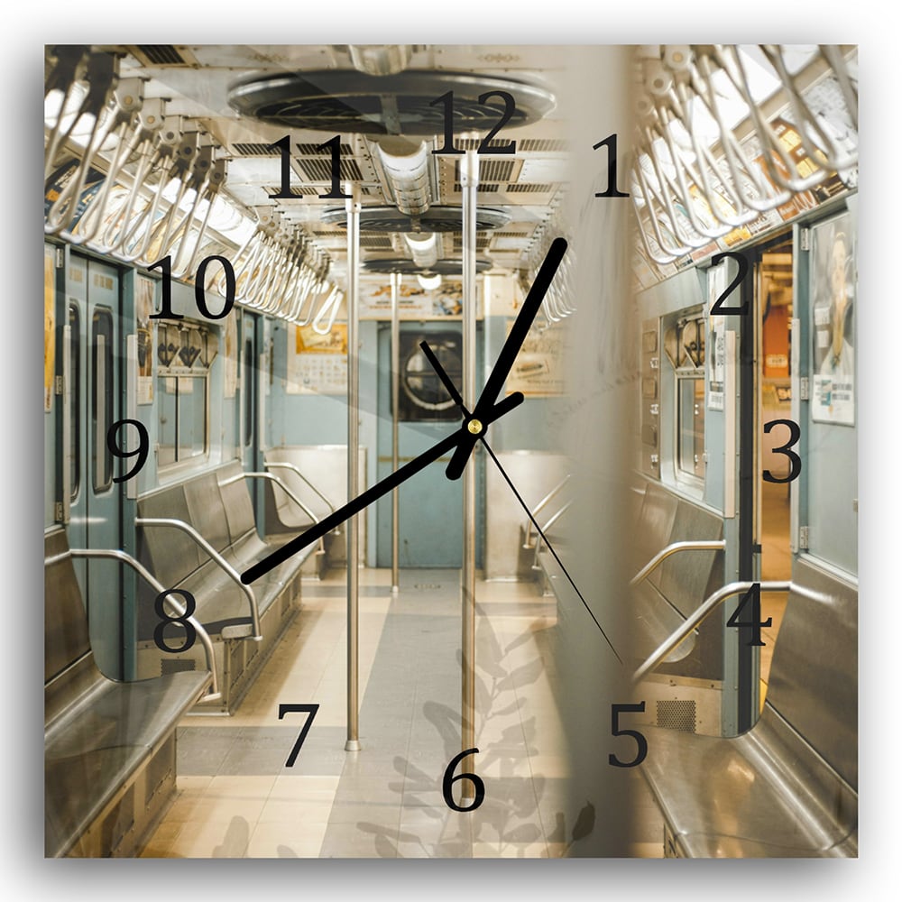 Wandklok 30x30 - Gehard Glas - Tram