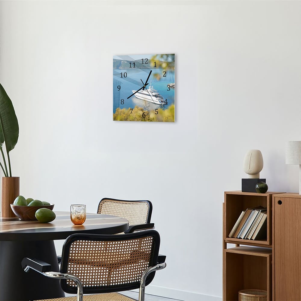 Wandklok 30x30 - Gehard Glas - Jacht Verankert
