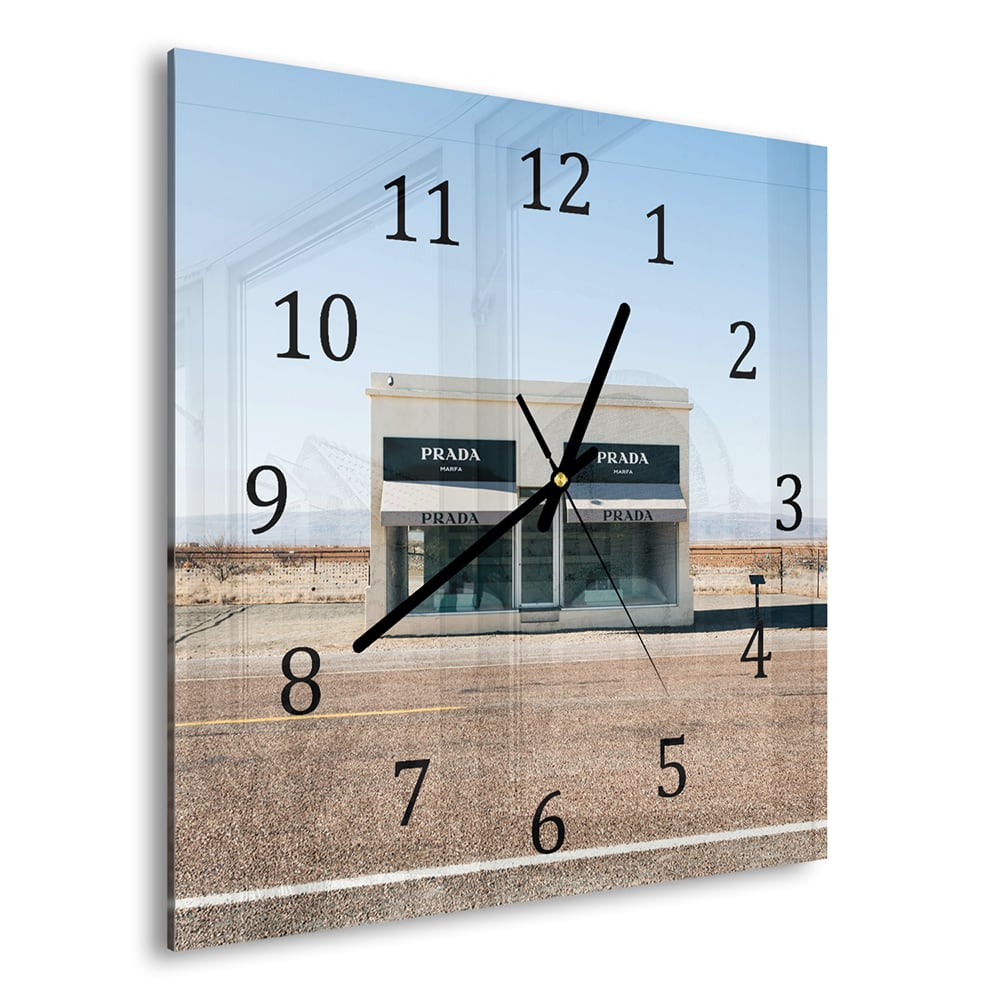 Wandklok 30x30 - Gehard Glas - Prada Marfa
