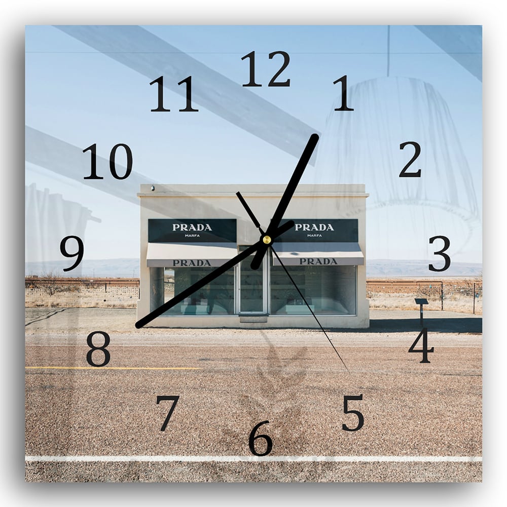 Wandklok 30x30 - Gehard Glas - Prada Marfa