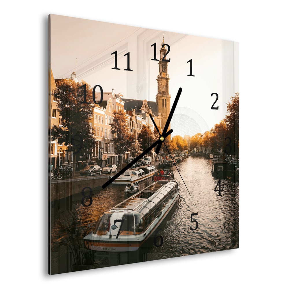 Wandklok 30x30 - Gehard Glas - Amsterdamse Herfst