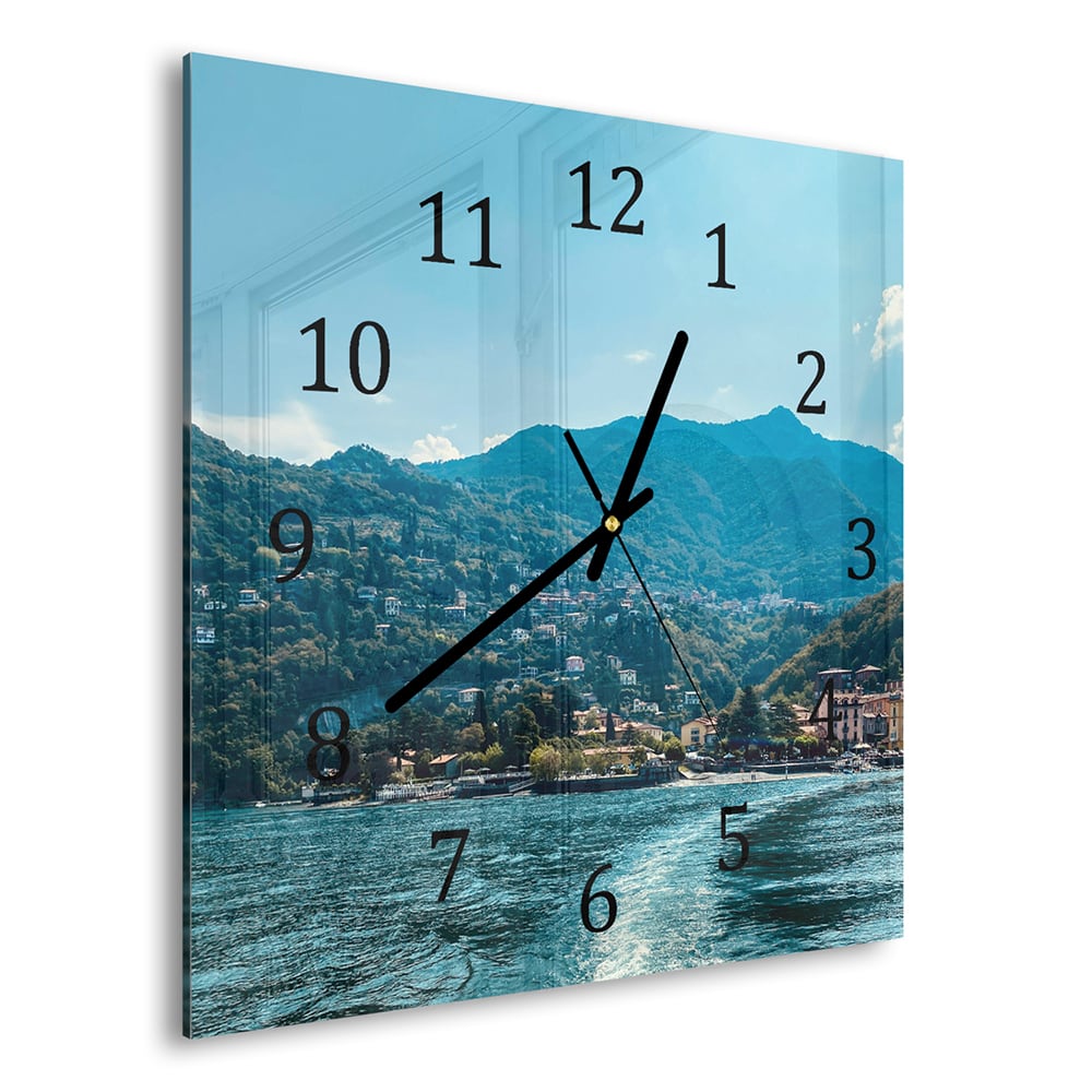 Wandklok 30x30 - Gehard Glas - Varenna in Italië