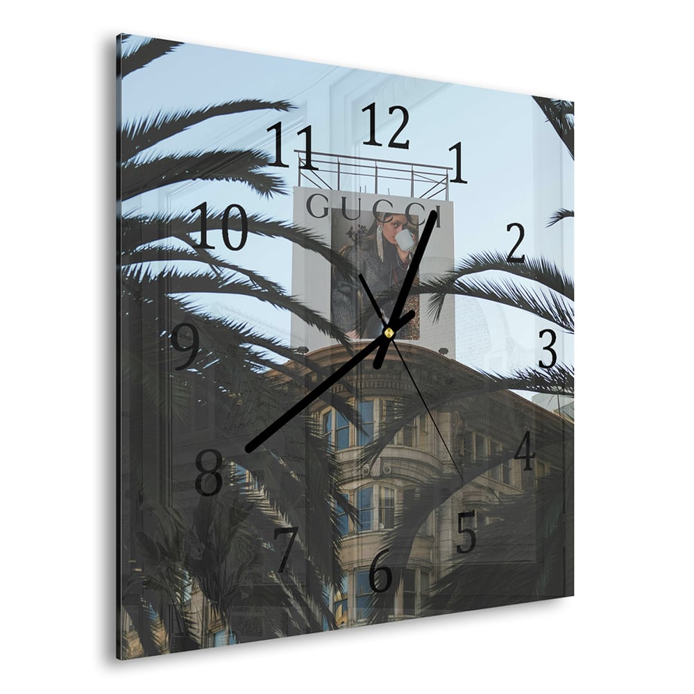 Wandklok 30x30 - Gehard Glas - Gucci Reclame