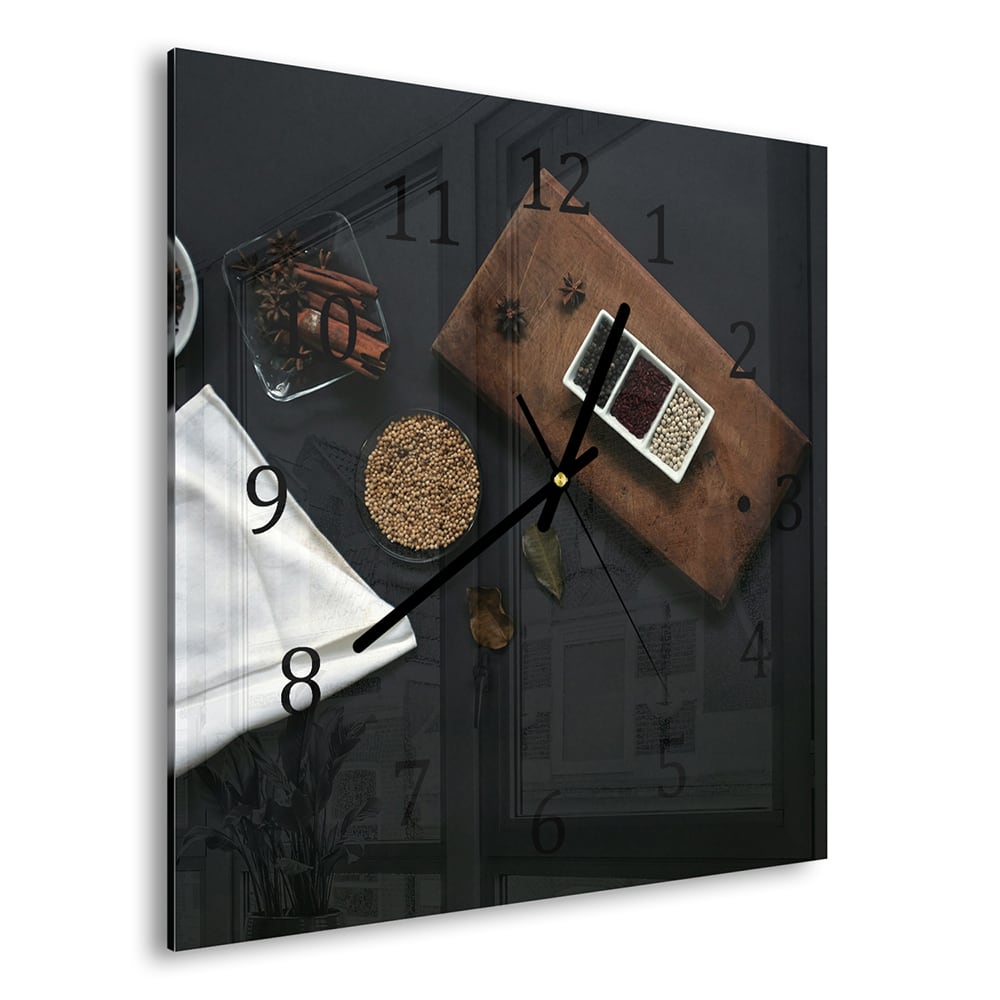 Wandklok 30x30 - Gehard Glas - Smaakvolle Compositie