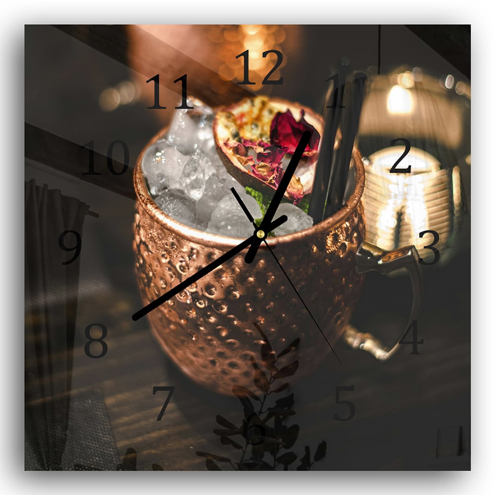 Wandklok 30x30 - Gehard Glas - Exotische Cocktail