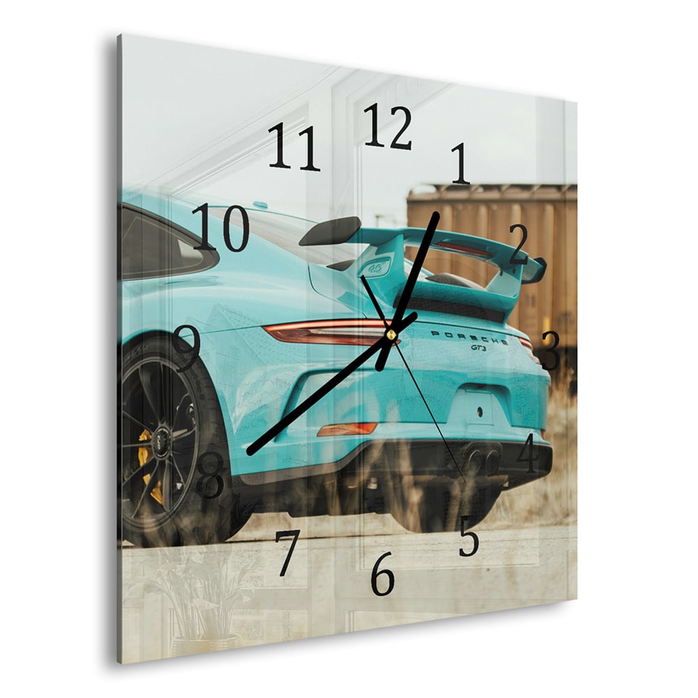 Wandklok 30x30 - Gehard Glas - Porsche GT3