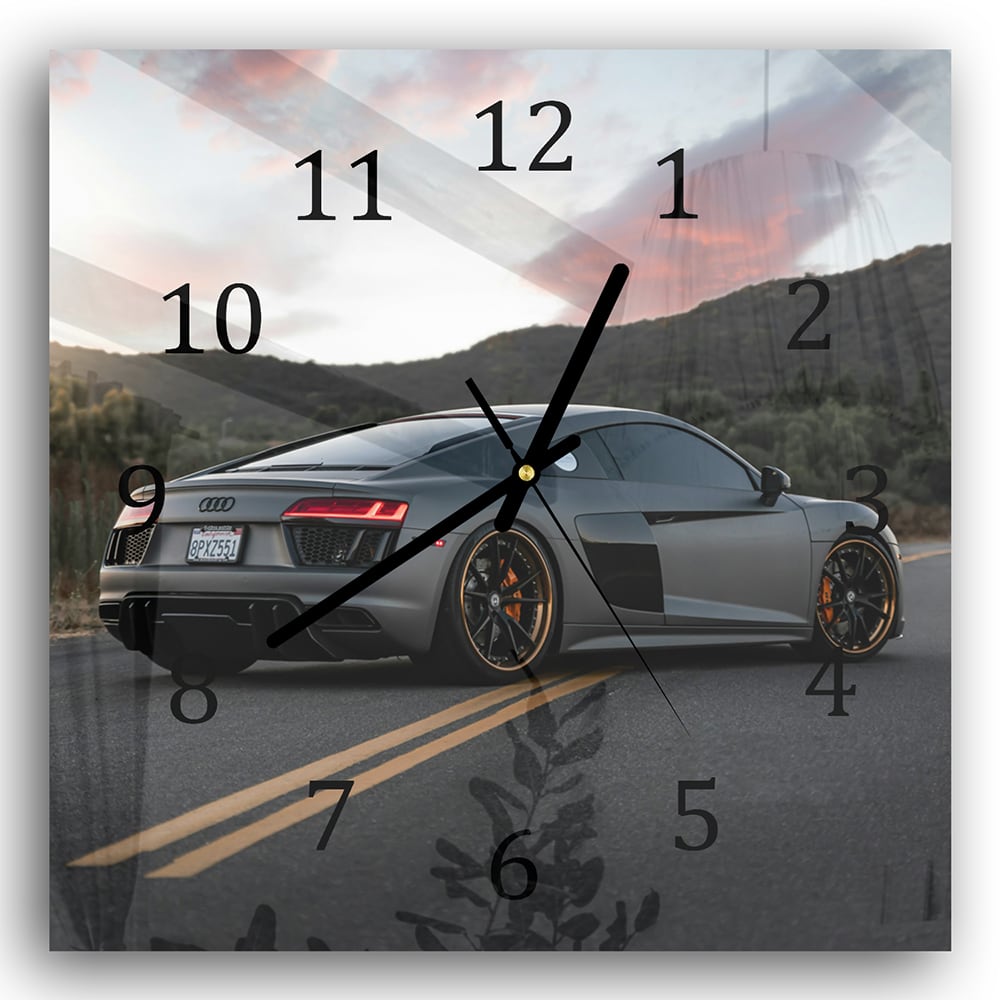 Wandklok 30x30 - Gehard Glas - Audi R8